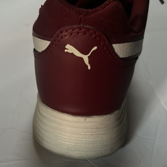 Puma Burgundy & White Athletic Sneakers Men's Size 7.5 - Picture 3 of 4